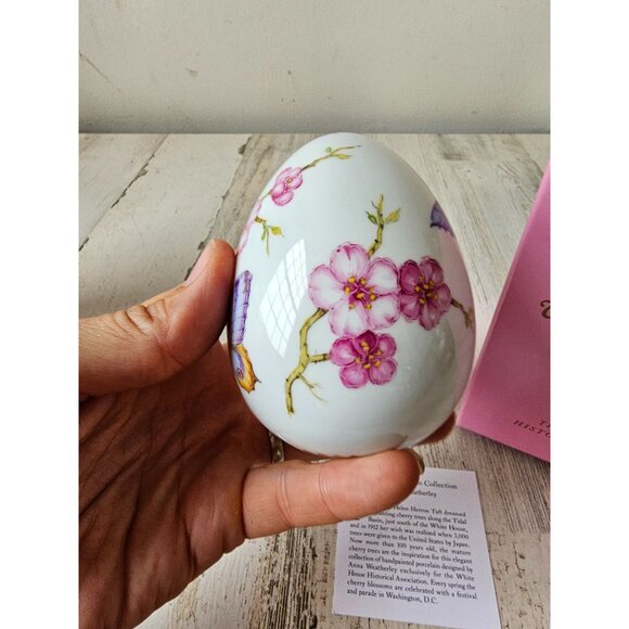 Anna weatherley Easter egg White House cherry blossom Helen Taft butterfly new - Picture 5 of 10